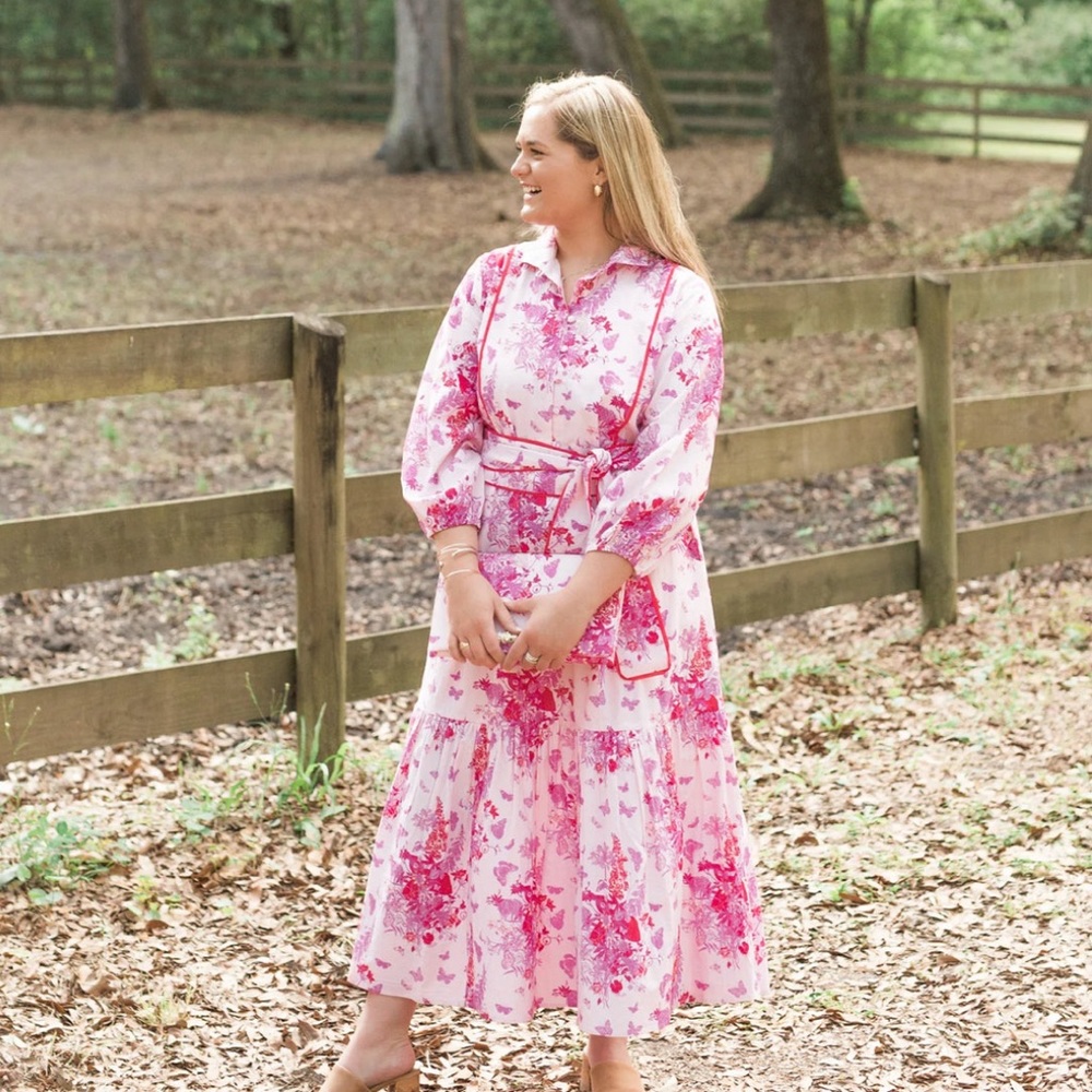 Victoria Dunn Folly Flouncy Long Sleeve Dress - Secret Garden